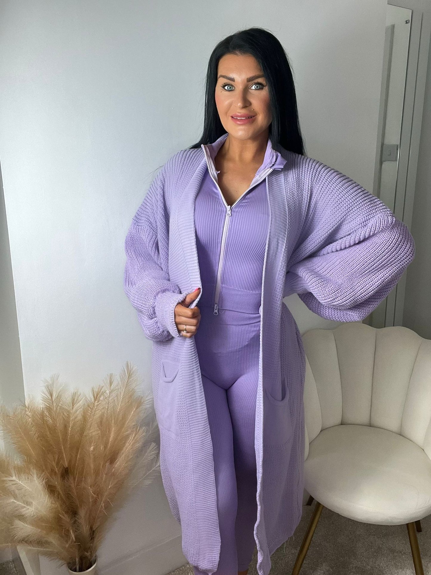 ‘Lilac’ Three Piece Top, Jacket & Leggings Set